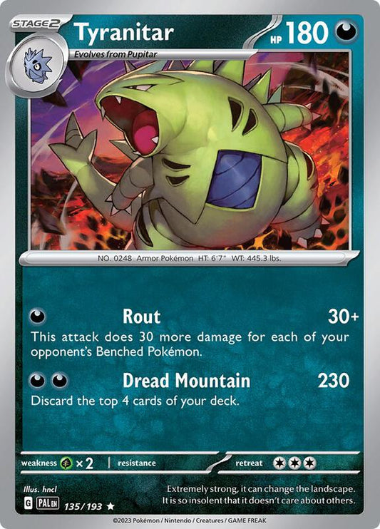 Tyranitar - 135/193 - Holofoil 135/193 Paldea Evolved | Rare Pokemon Card