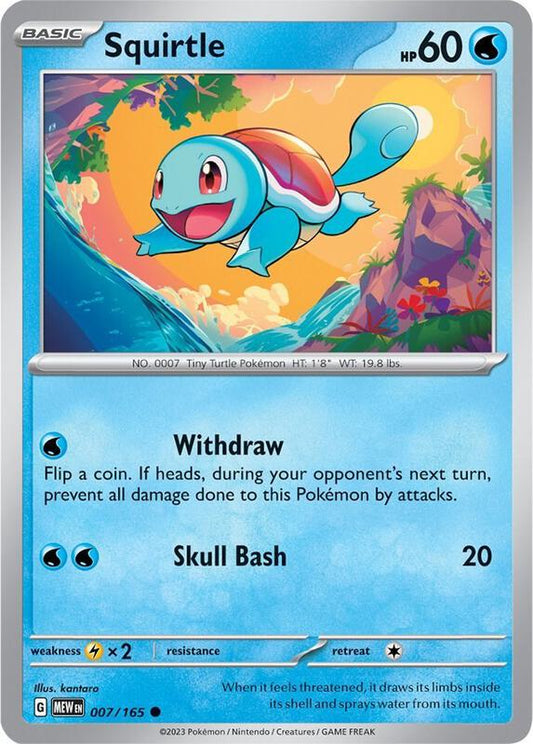 Squirtle - 007/165 - Reverse Holofoil 007/165 Scarlet & Violet: 151 | Common Pokemon Card