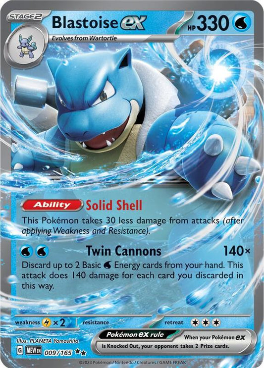 Blastoise ex - 009/165 - Holofoil 009/165 Scarlet & Violet: 151 | Double Rare Pokemon Card