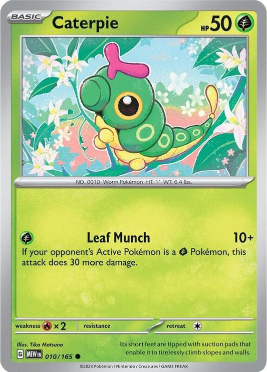 Caterpie - 010/165 - Reverse Holofoil 010/165 Scarlet & Violet: 151 | Common Pokemon Card