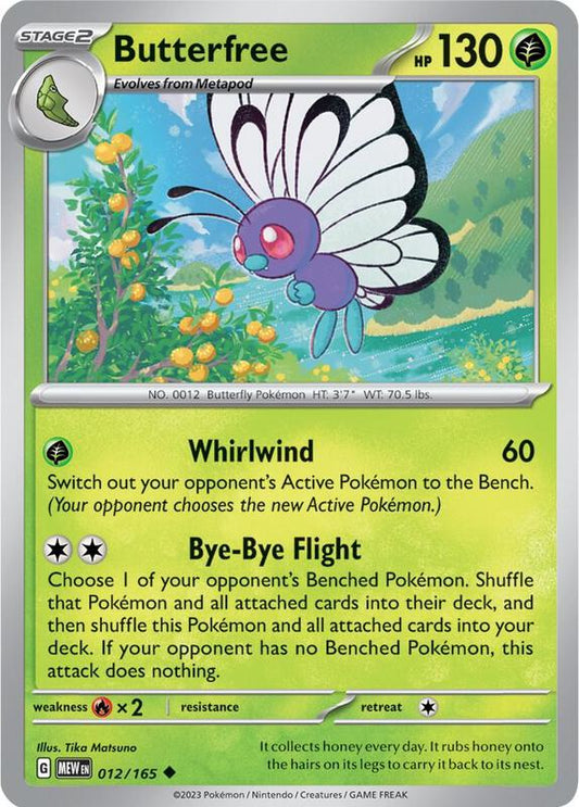 Butterfree - Normal 012/165 Scarlet & Violet: 151 | Uncommon Pokemon Card