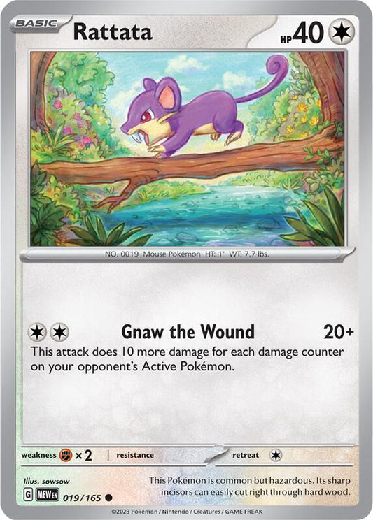 Rattata - Normal 019/165 Scarlet & Violet: 151 | Common Pokemon Card