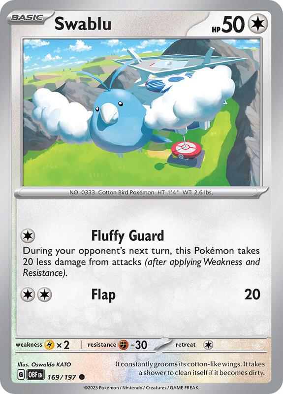 Swablu - Normal 169/197 Obsidian Flames | Common Pokemon Card