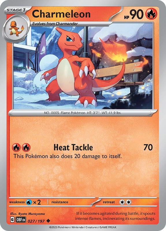 Charmeleon - Normal 027/197 Obsidian Flames | Uncommon Pokemon Card