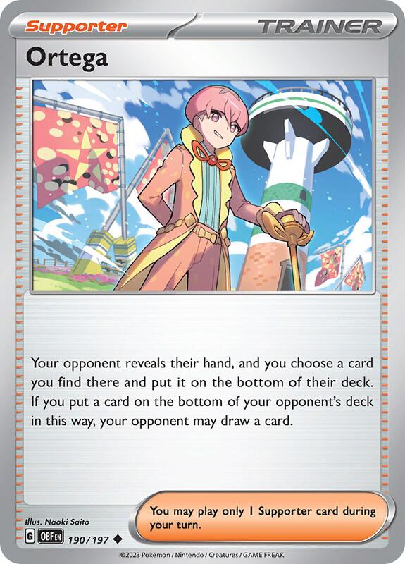 Ortega - Reverse Holofoil 190/197 Obsidian Flames | Uncommon Trainer Card