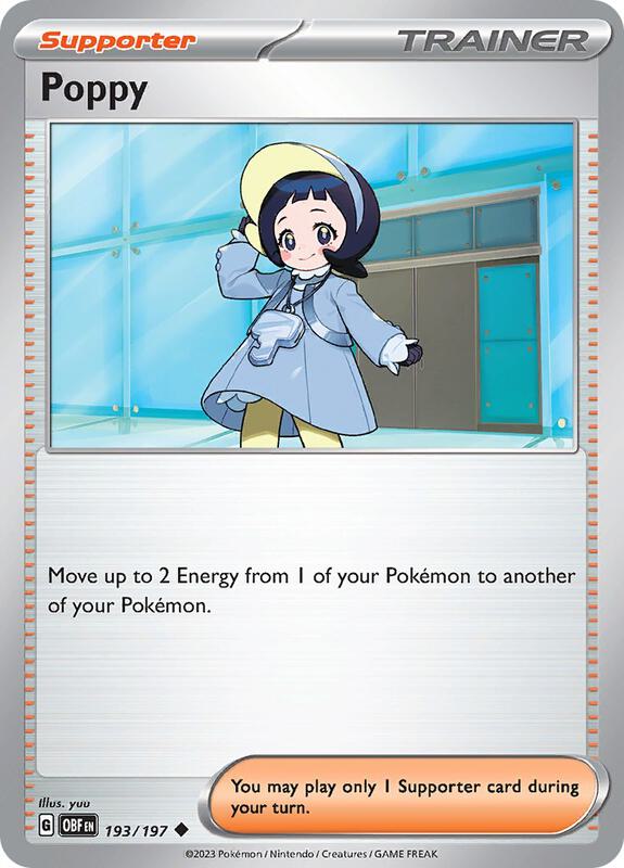 Poppy - Reverse Holofoil 193/197 Obsidian Flames | Uncommon Trainer Card