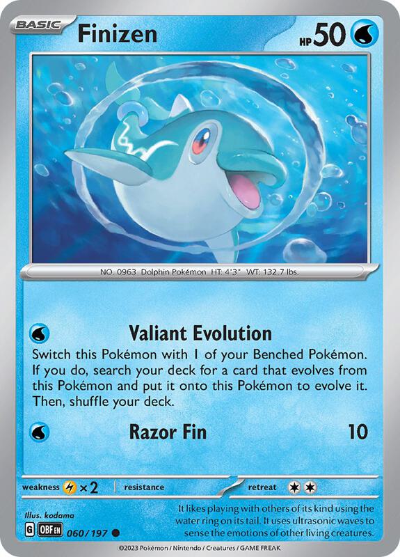 Finizen 60/197 - Reverse Holofoil 060/197 Obsidian Flames | Common Pokemon Card