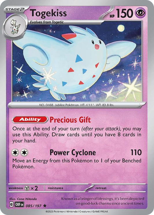 Togekiss - Holofoil 085/197 Obsidian Flames | Rare Pokemon Card