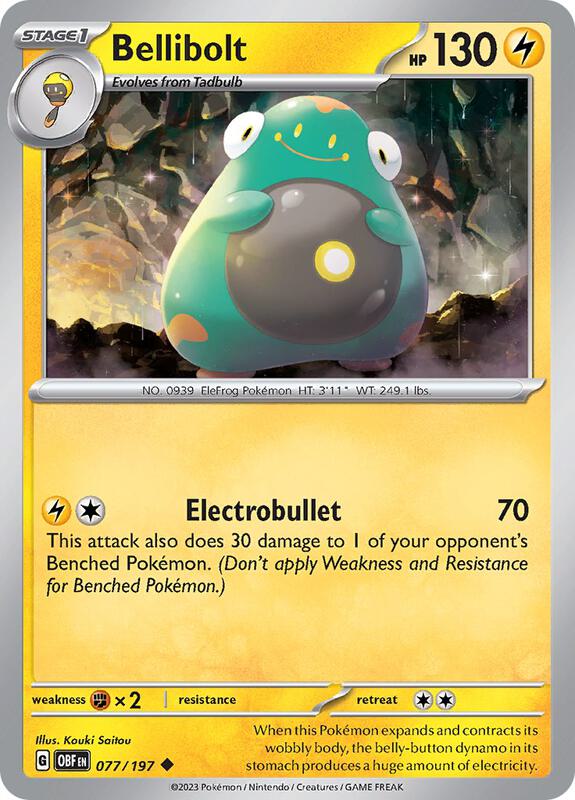 Bellibolt - 077/197 - Normal 077/197 Obsidian Flames | Uncommon Pokemon Card
