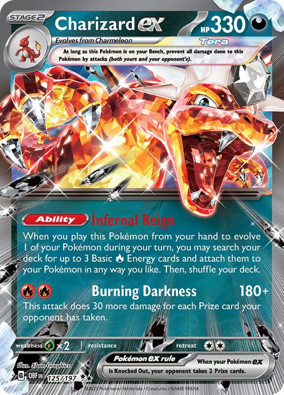 Charizard ex - 125/197 - Holofoil 125/197 Obsidian Flames | Double Rare Pokemon Card