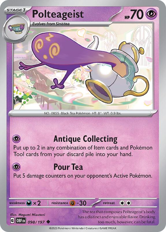 Polteageist - Reverse Holofoil 098/197 Obsidian Flames | Uncommon Pokemon Card