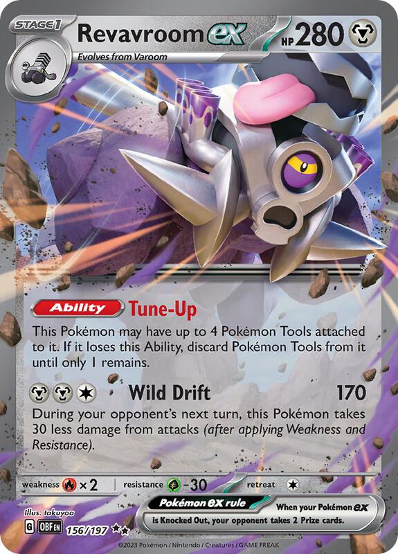 Revavroom ex - Holofoil 156/197 Obsidian Flames | Double Rare Pokemon Card