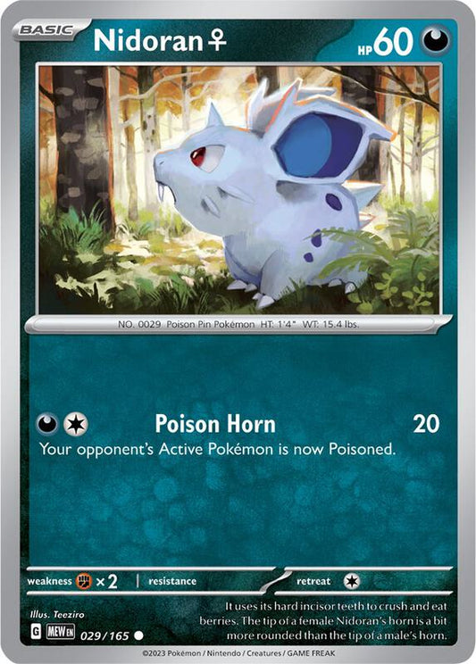 Nidoran F - Reverse Holofoil 029/165 Scarlet & Violet: 151 | Common Pokemon Card