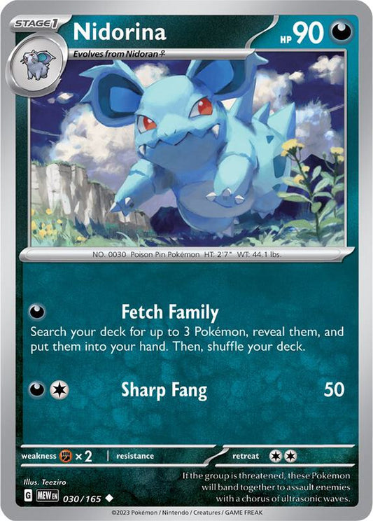 Nidorina - Normal 030/165 Scarlet & Violet: 151 | Uncommon Pokemon Card