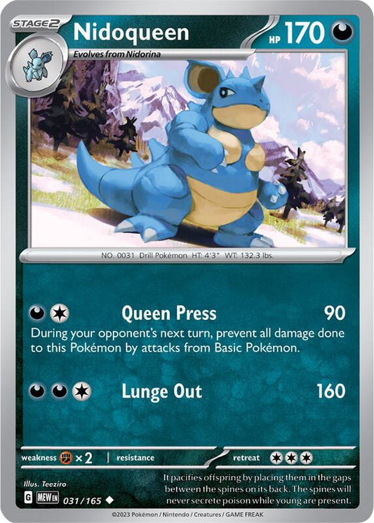 Nidoqueen - Reverse Holofoil 031/165 Scarlet & Violet: 151 | Uncommon Pokemon Card