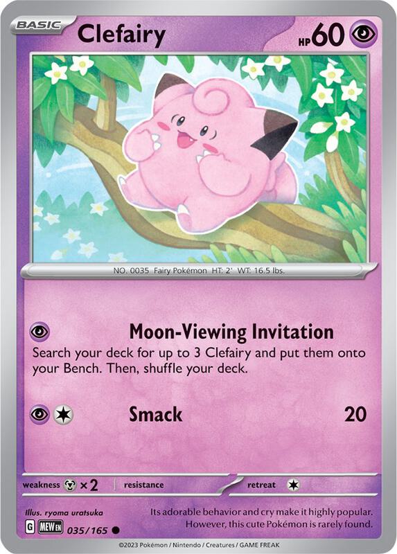 Clefairy - Reverse Holofoil 035/165 Scarlet & Violet: 151 | Common Pokemon Card