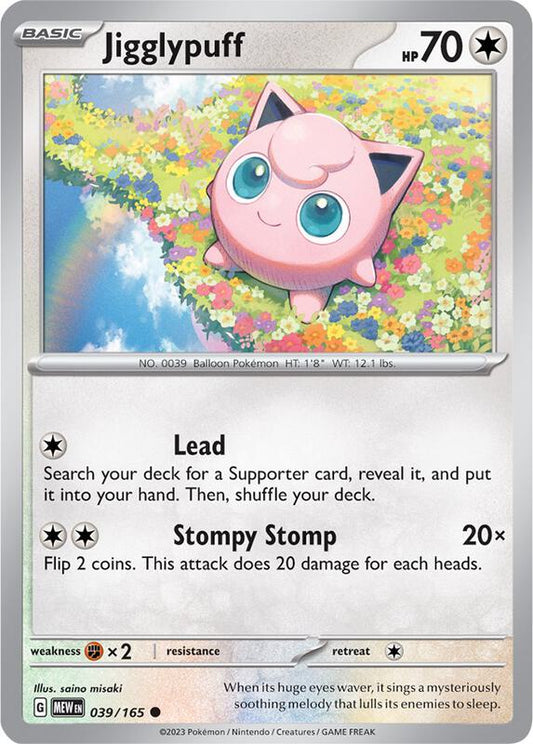Jigglypuff - Reverse Holofoil 039/165 Scarlet & Violet: 151 | Common Pokemon Card
