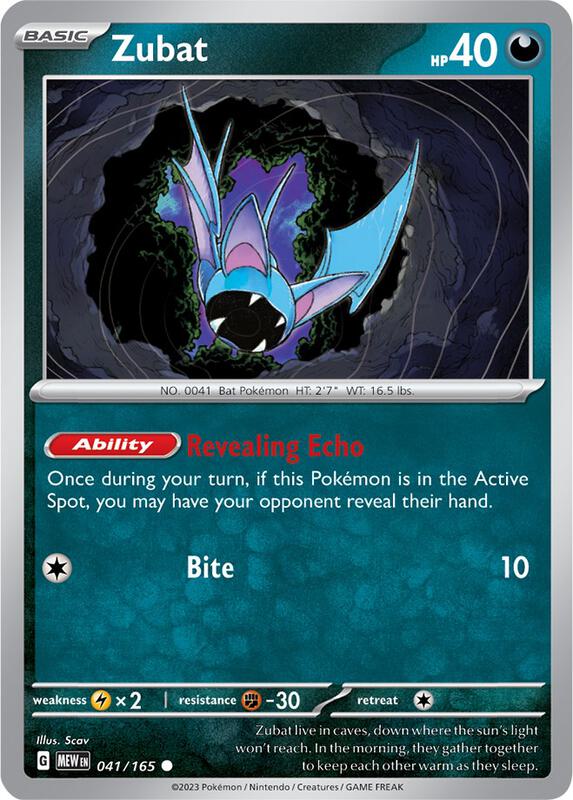 Zubat - Reverse Holofoil 041/165 Scarlet & Violet: 151 | Common Pokemon Card