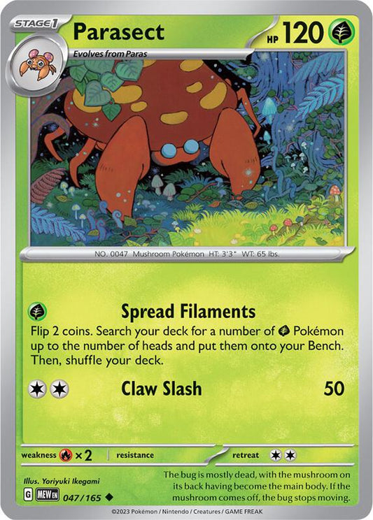 Parasect - Reverse Holofoil 047/165 Scarlet & Violet: 151 | Uncommon Pokemon Card