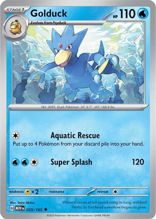 Golduck - Reverse Holofoil 055/165 Scarlet & Violet: 151 | Uncommon Pokemon Card