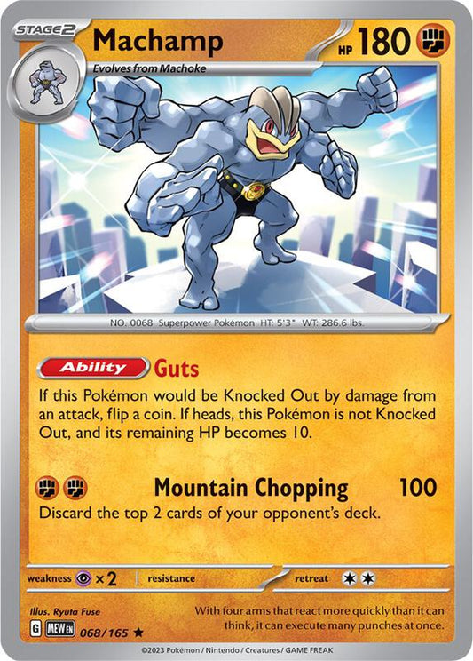 Machamp - Reverse Holofoil 068/165 Scarlet & Violet: 151 | Rare Pokemon Card