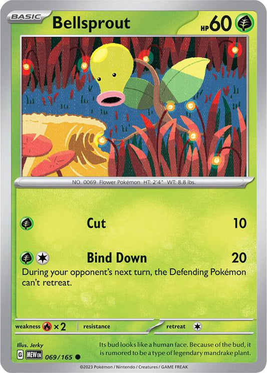 Bellsprout - Reverse Holofoil 069/165 Scarlet & Violet: 151 | Common Pokemon Card