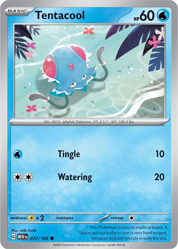 Tentacool - Normal 072/165 Scarlet & Violet: 151 | Common Pokemon Card