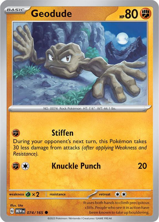 Geodude - Normal 074/165 Scarlet & Violet: 151 | Common Pokemon Card