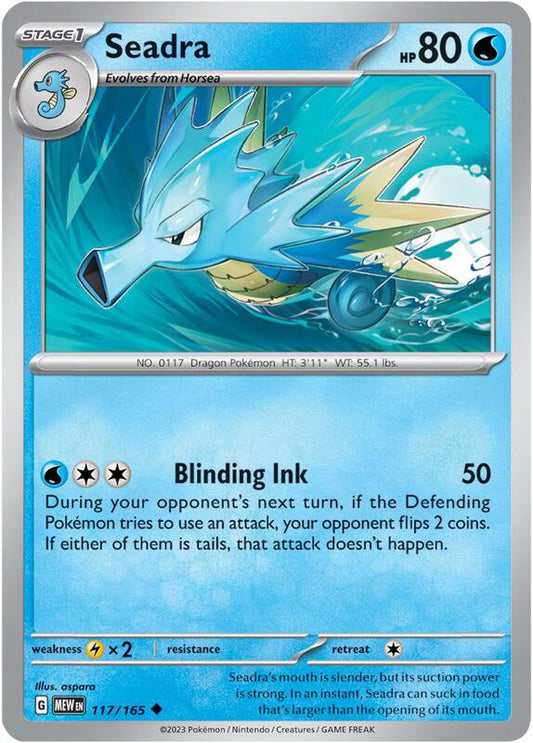 Seadra - Normal 117/165 Scarlet & Violet: 151 | Uncommon Pokemon Card
