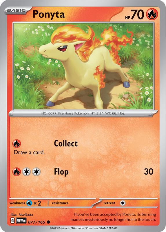 Ponyta - Reverse Holofoil 077/165 Scarlet & Violet: 151 | Common Pokemon Card