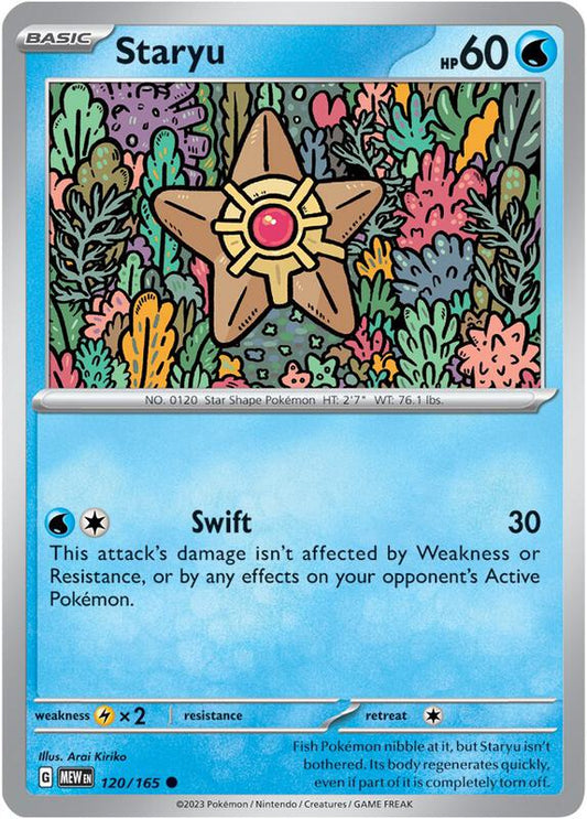 Staryu - Reverse Holofoil 120/165 Scarlet & Violet: 151 | Common Pokemon Card
