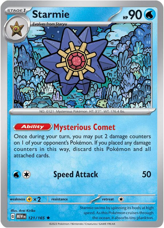 Starmie - Reverse Holofoil 121/165 Scarlet & Violet: 151 | Rare Pokemon Card