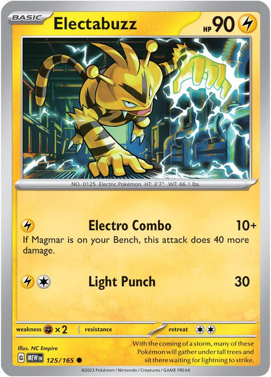 Electabuzz - Normal 125/165 Scarlet & Violet: 151 | Common Pokemon Card