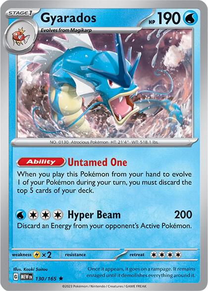 Gyarados - Reverse Holofoil 130/165 Scarlet & Violet: 151 | Rare Pokemon Card