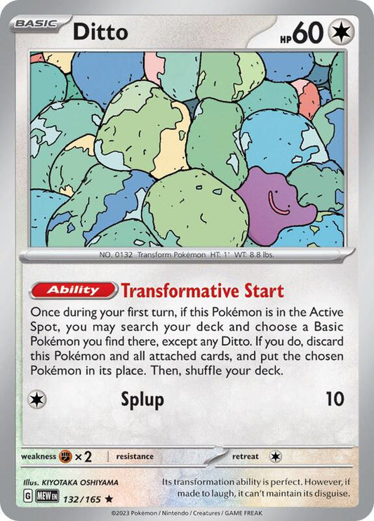 Ditto - Reverse Holofoil 132/165 Scarlet & Violet: 151 | Rare Pokemon Card
