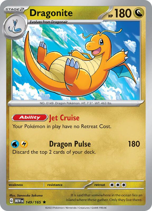 Dragonite - Reverse Holofoil 149/165 Scarlet & Violet: 151 | Rare Pokemon Card