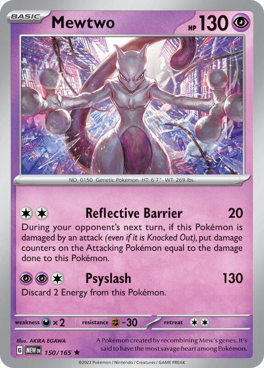 Mewtwo - Holofoil 150/165 Scarlet & Violet: 151 | Rare Pokemon Card