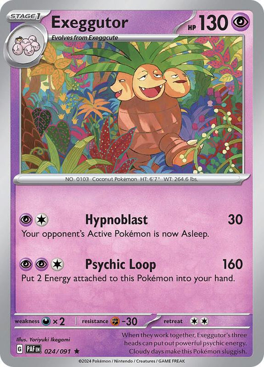 Exeggutor - Holofoil 024/091 Paldean Fates | Rare Pokemon Card