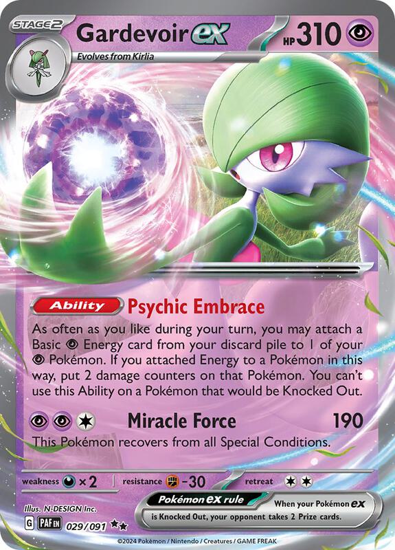 Gardevoir ex - 029/091 - Holofoil 029/091 Paldean Fates | Double Rare Pokemon Card