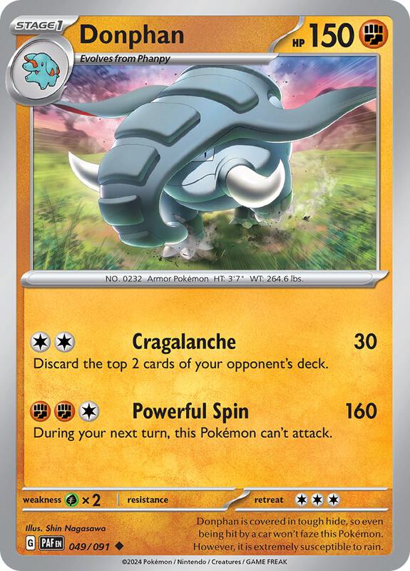 Donphan - Normal 049/091 Paldean Fates | Uncommon Pokemon Card