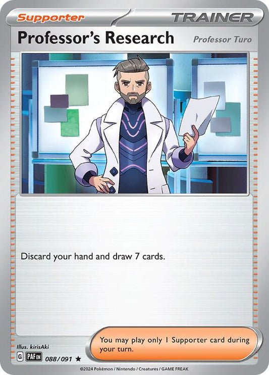 Professor's Research - 088/091 - Holofoil 088/091 Paldean Fates | Rare Trainer Card
