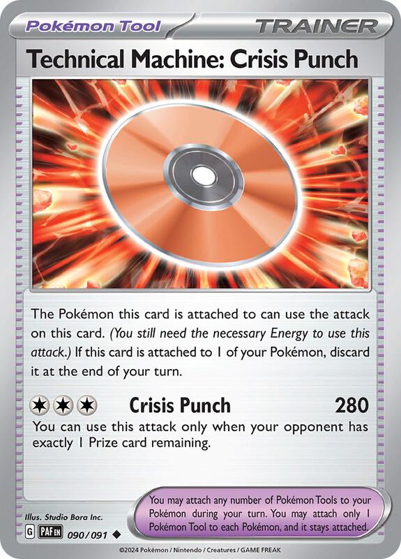 Technical Machine: Crisis Punch - Reverse Holofoil 090/091 Paldean Fates | Uncommon Trainer Card