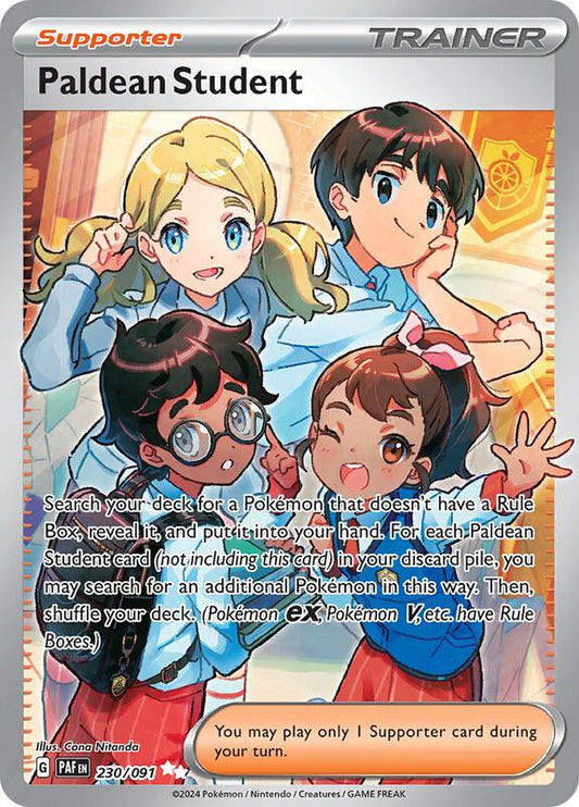 Paldean Student - 230/091 - Holofoil 230/091 Paldean Fates | Ultra Rare Trainer Card