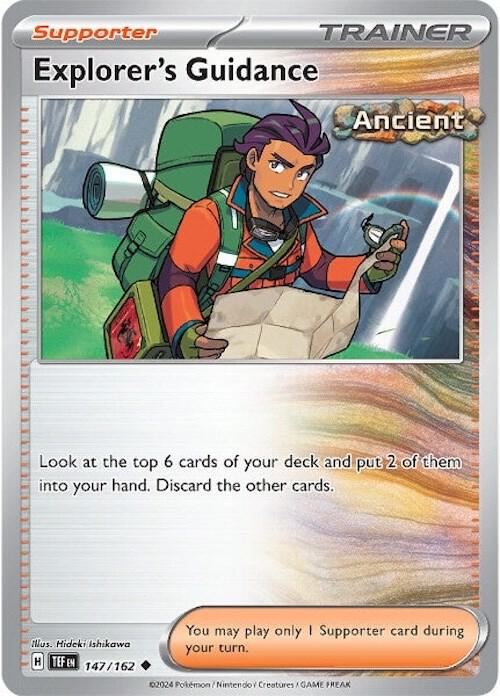 Explorer's Guidance - 147/162 - Reverse Holofoil 147/162 Temporal Forces | Uncommon Trainer Card