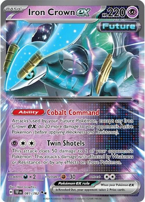 Iron Crown ex - 081/162 - Holofoil 081/162 Temporal Forces | Double Rare Pokemon Card