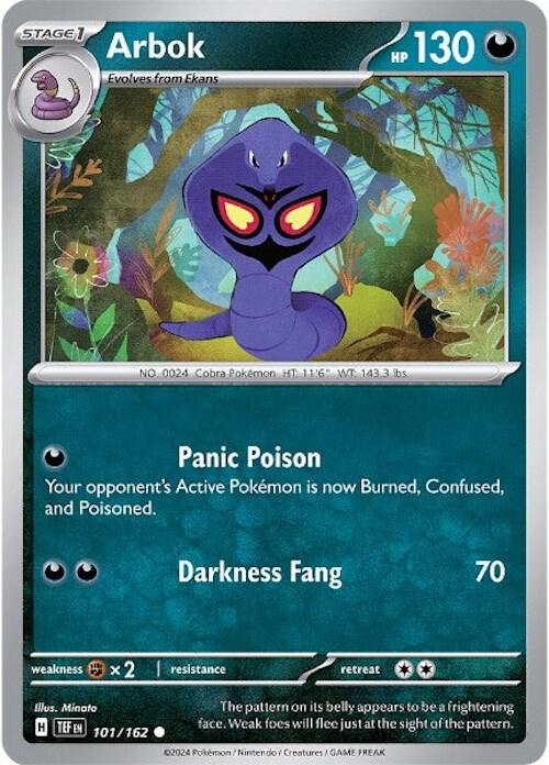 Arbok - 101/162 - Normal 101/162 Temporal Forces | Common Pokemon Card