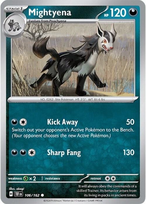 Mightyena - Reverse Holofoil 106/162 Temporal Forces | Common Pokemon Card