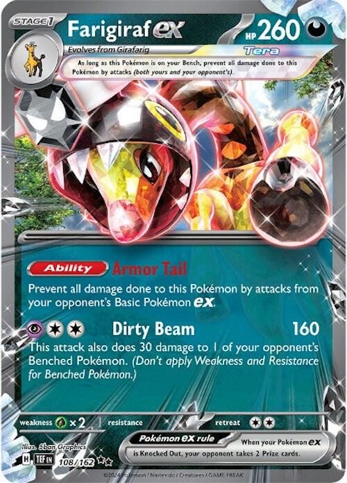 Farigiraf ex - 108/162 - Holofoil 108/162 Temporal Forces | Double Rare Pokemon Card