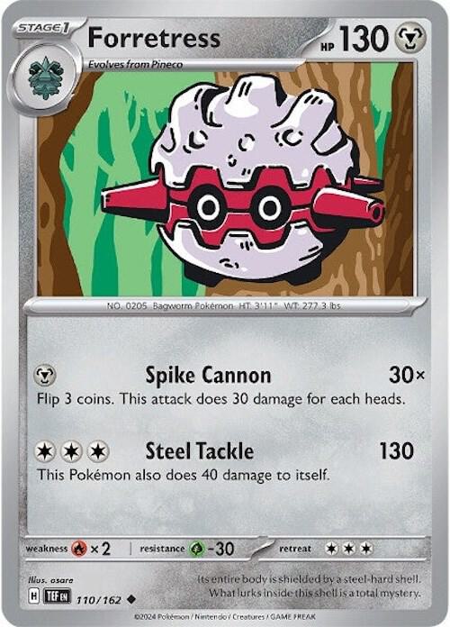 Forretress - Reverse Holofoil 110/162 Temporal Forces | Uncommon Pokemon Card