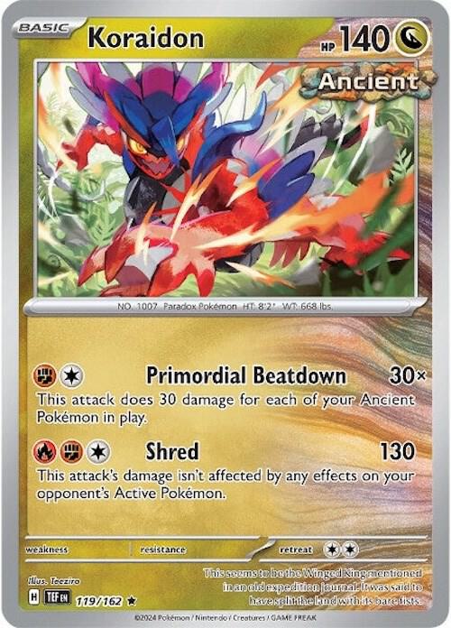 Koraidon - Reverse Holofoil 119/162 Temporal Forces | Rare Pokemon Card
